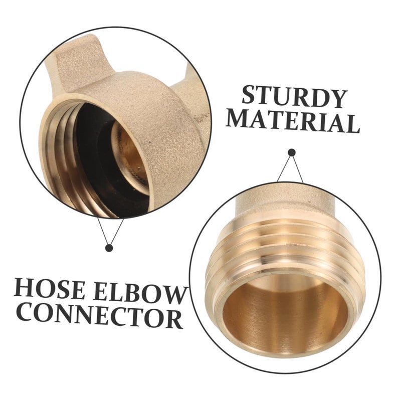 Heavy Duty RV Water Hose Elbow Connector Quick Release Leakproof Brass - Image 4