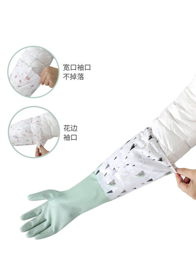 3Pcs Dishwashing Cleaning Gloves, Waterproof Reusable Kitchen Long Gloves, Latex-Free Household Gloves for Laundry, Cleaning, Working, Gardening - Image 2