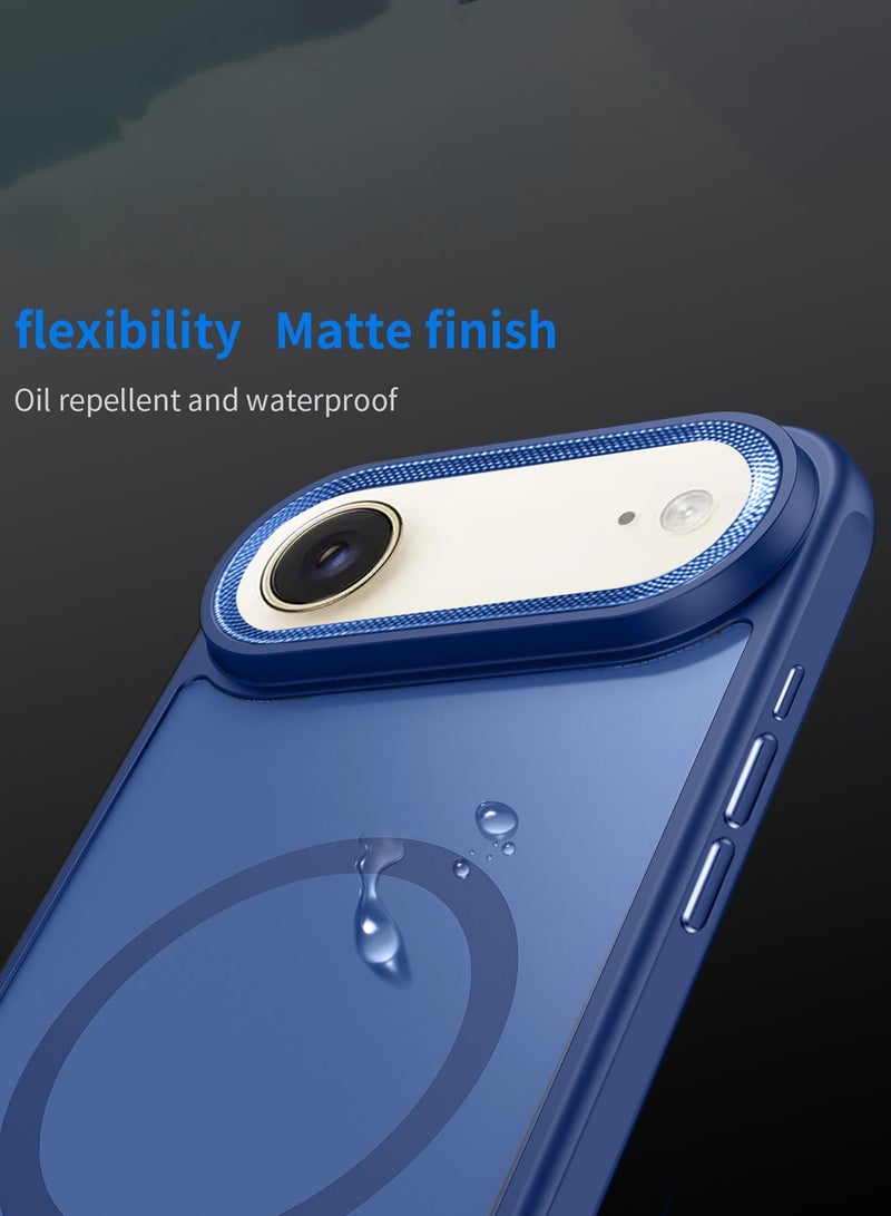 دبليو تيك غطاء آبل آيفون إير 5G 2025 هاردا سيلكون هايبرد شفاف رفيع أنيق مغناطيسي ماغسيف (MCMPMN) - أزرق بحري - Image 2