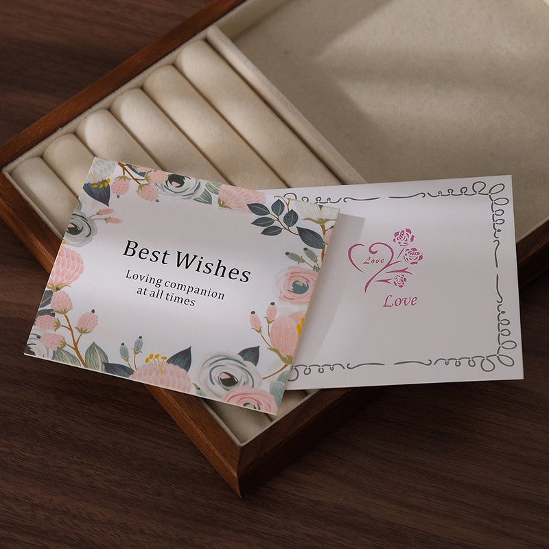 Qianjia Jewelry Storage Box Set - Earring, Necklace, Bracelet, Ring Boxes with Gift Bags, Silver Polishing Cloth, Earring Backs, Disinfecting Cotton, and Mirror