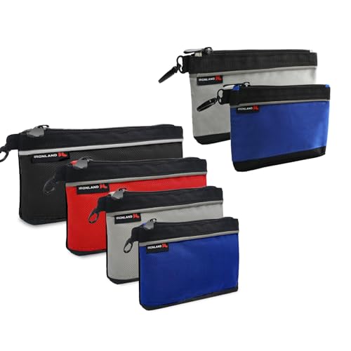 IRONLAND Small Tool Pouches with Zipper Small Tool Bags Waterproof 1680D Tool Pouch Bags for Men Multipurpose Tool Storage Organizer 6 Pack - Image 1