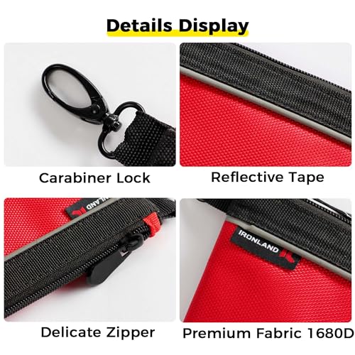IRONLAND Small Tool Pouches with Zipper Small Tool Bags Waterproof 1680D Tool Pouch Bags for Men Multipurpose Tool Storage Organizer 6 Pack - Image 3