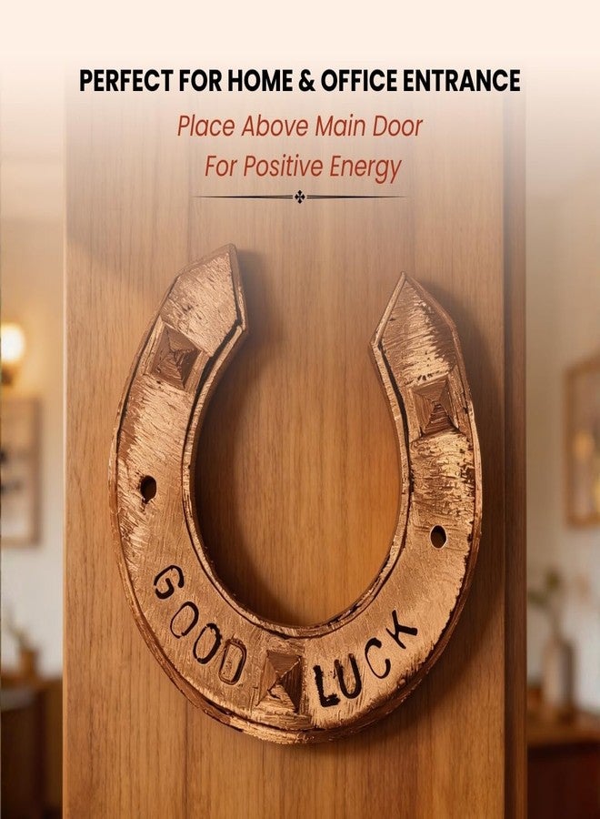 Plus Value Goodluck Copper Pyramid Horse Shoe Home Office Main Door Entrance Vastu Remedies Products Items for Positive Energy, Evil Eye Protection - Image 5