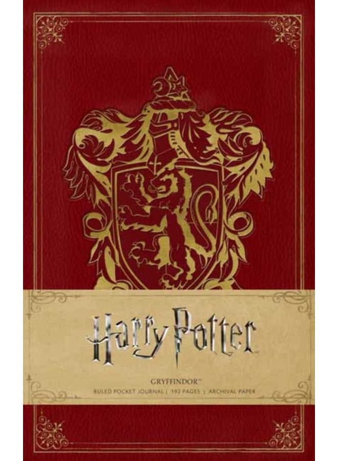 Harry Potter Gryffindor Ruled Pocket Journal - Hardback