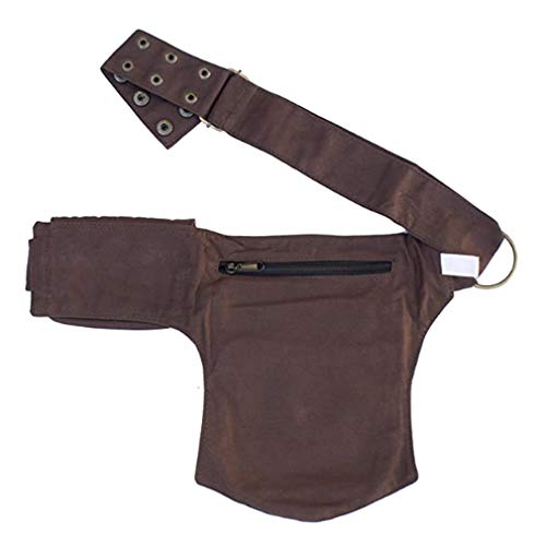 KPYWZER Waist Bag for Women Fanny Pack Renaissance Faire Festival Lace Chest Pack Hip Bum Bag with Adjustable Belt Travel Outdoors Brown - Image 2
