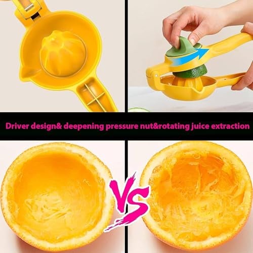 Prostuff.in® Manual Juicer | Citrus Juicer | Lemon Squeezer | Fruit Juicer With Rotary Knob Rotatable | Lemon, Orange, Citrus, Fruits, Lime Squeezer | Hand Juicer Kitchen Tool Multicolor 1 Pcs - Image 5