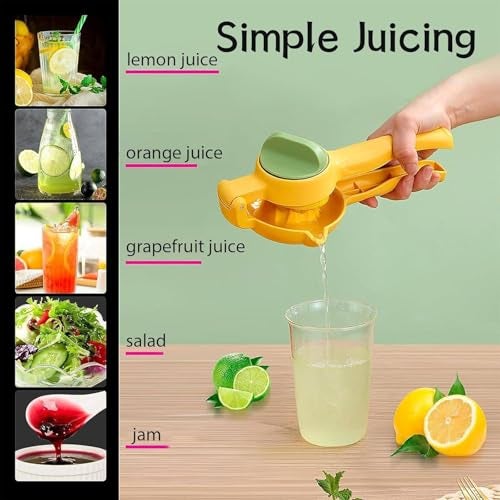 Prostuff.in® Manual Juicer | Citrus Juicer | Lemon Squeezer | Fruit Juicer With Rotary Knob Rotatable | Lemon, Orange, Citrus, Fruits, Lime Squeezer | Hand Juicer Kitchen Tool Multicolor 1 Pcs - Image 2