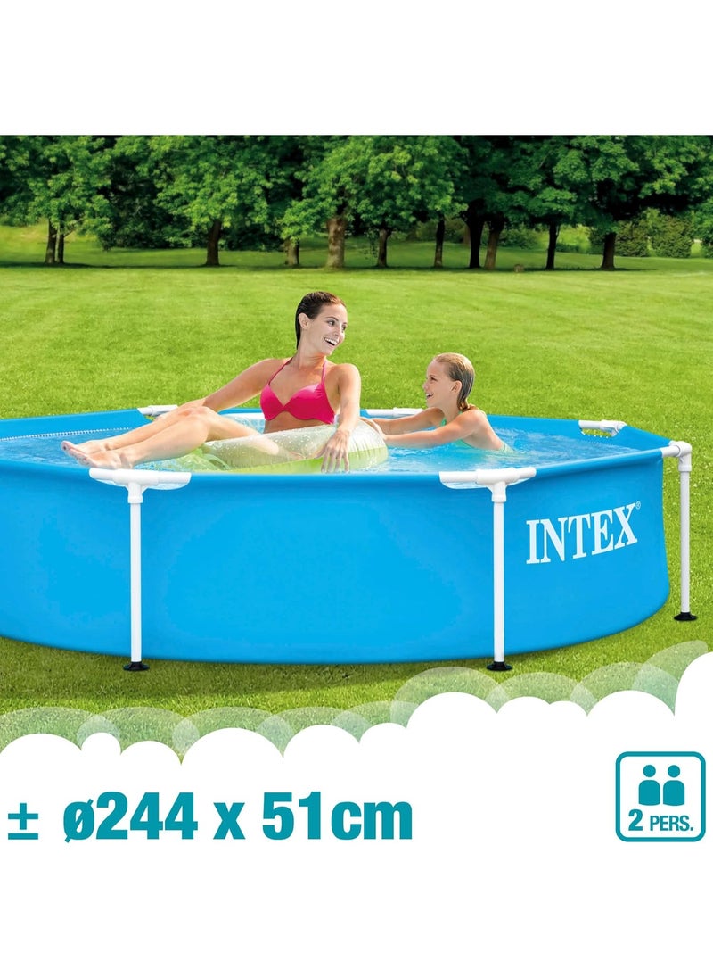 INTEX Intex Metal Frame Round Swimming Pool Set 2.44mx51cm  - Image 4