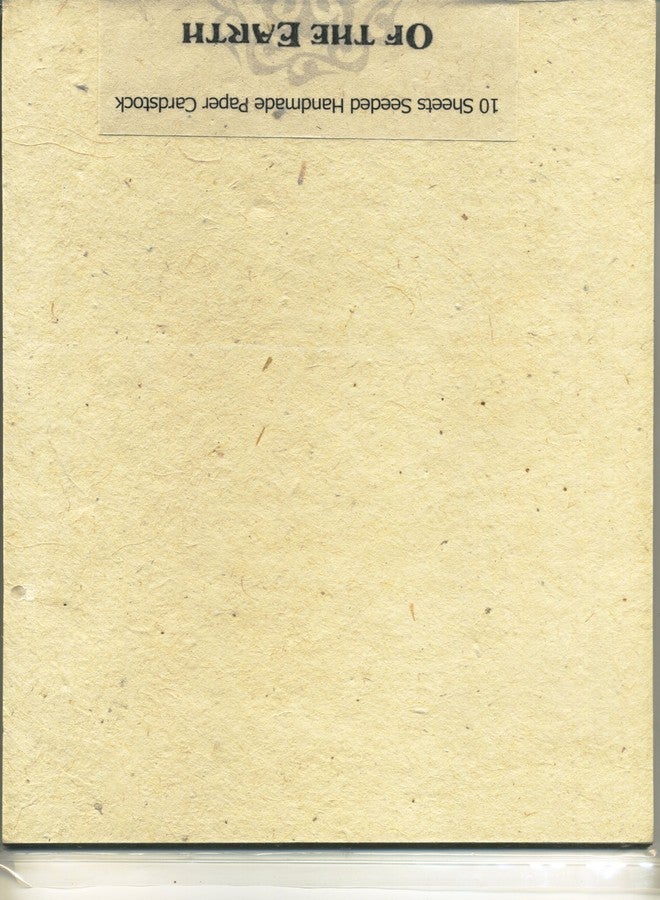 Of The Earth 10 Seed Embedded Recycled Lotka Cardstock Handmade Paper - Image 4