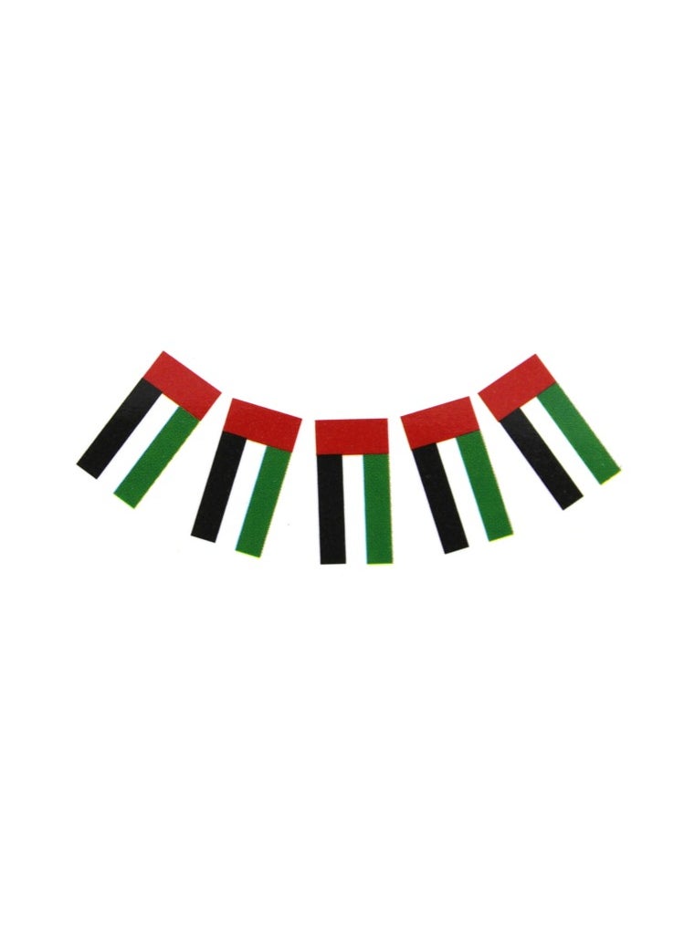 PARTY FUN - UAE Flag Banner 10 Flags, 21x14cm Each, Showcase Your Patriotism with Elegance - Image 1