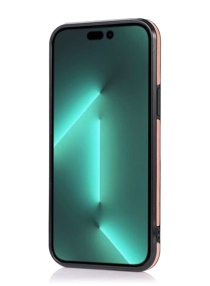 Suteni Back Cover Leather Hidden Card Slots Phone Case for iPhone - Image 2