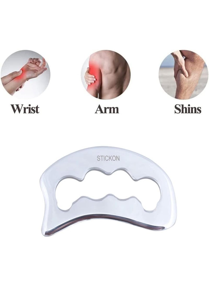 STICKON STICKON Gua Sha Massage Tool Stainless Steel Gua Sha Scraping Massage Tools IASTM Tools Great Soft Tissue Mobilization ToolSTICKON33  - Image 4