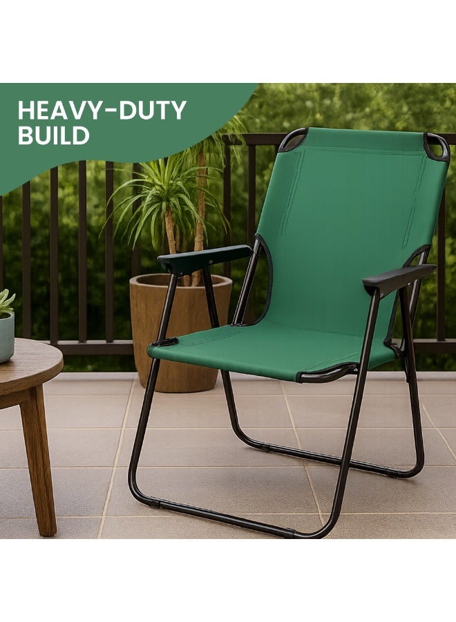 ZESTU Portable Foldable Picnic Chair with Armrests – Lightweight and Durable Outdoor Camping Chair for Beach, Hiking, Tailgating, Backyard, and Outdoor Activities - Image 5