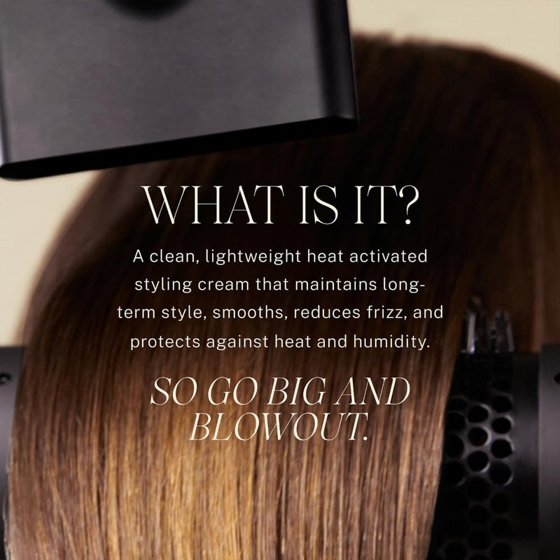 JVN Complete Blowout Styling Milk, 0.84 Fl Oz, Travel Size, Frizz Fighting, Heat Activated Style Extending Hair Cream and Heat Protectant, Hair Care for Women and Men, Silicone Free - Image 2