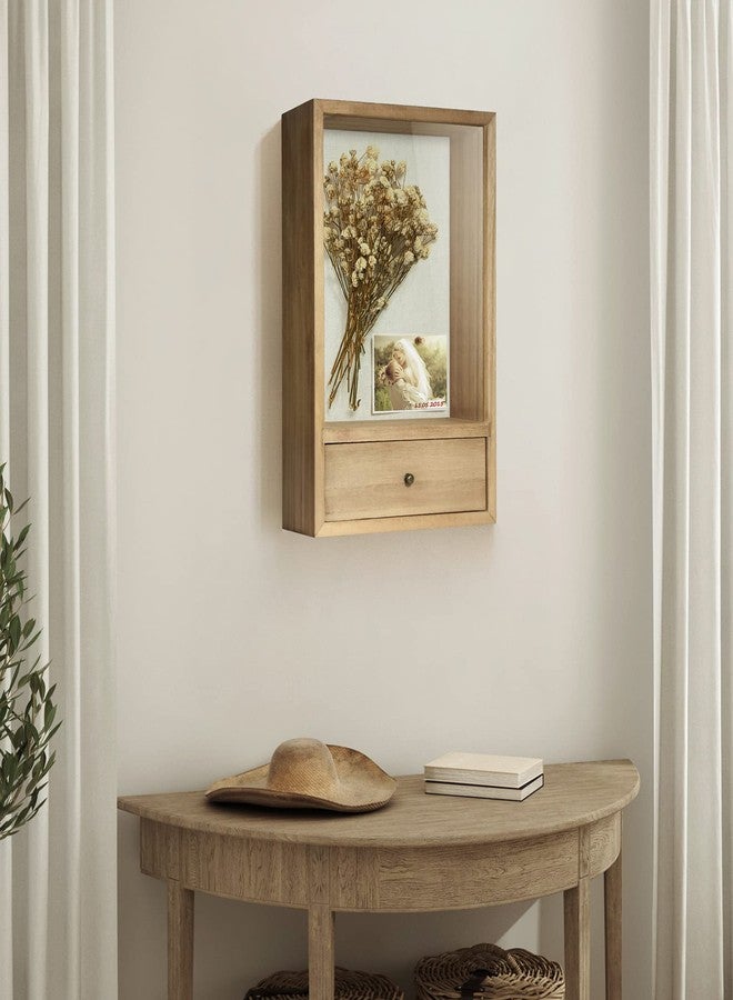 TJMOREE صندوق عرض TJ.MOREE مع درج، صندوق عرض زجاجي مع نافذة زجاجية، إطار صور تذكارية، باقة ميداليات، صور عسكرية، صندوق ذكريات للذكريات - Image 4