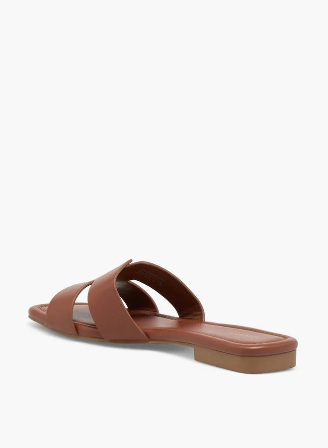 Celeste TAN Women Cutout Slide Sandals for Women | Best Price UAE