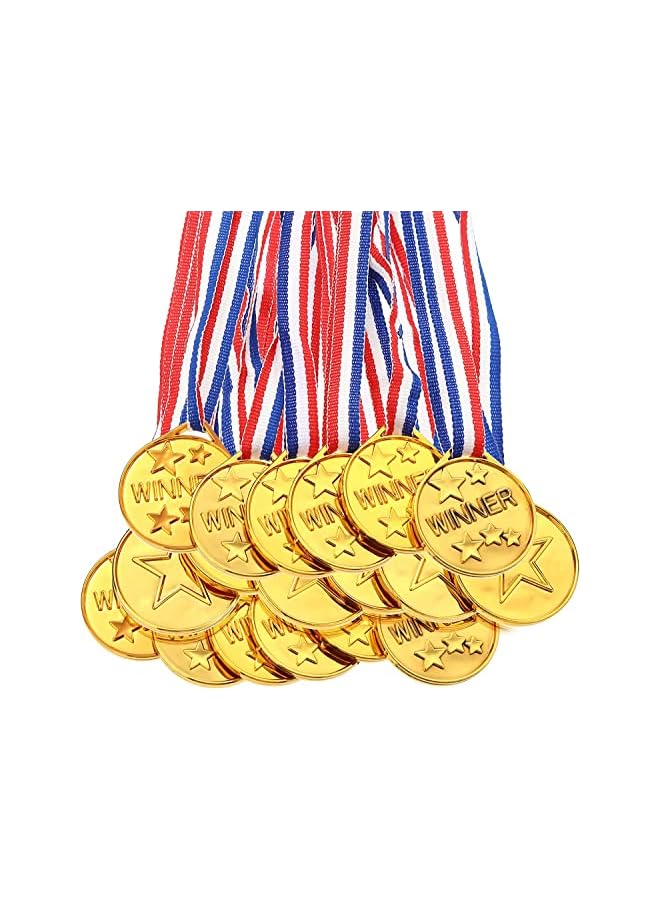 promass 30 Pcs Gold Winners Medals with Award Medals for Kids Students Gymnastic Prizes Awards Sports Day Competitions Talent Show Spelling Bees Party - Image 2