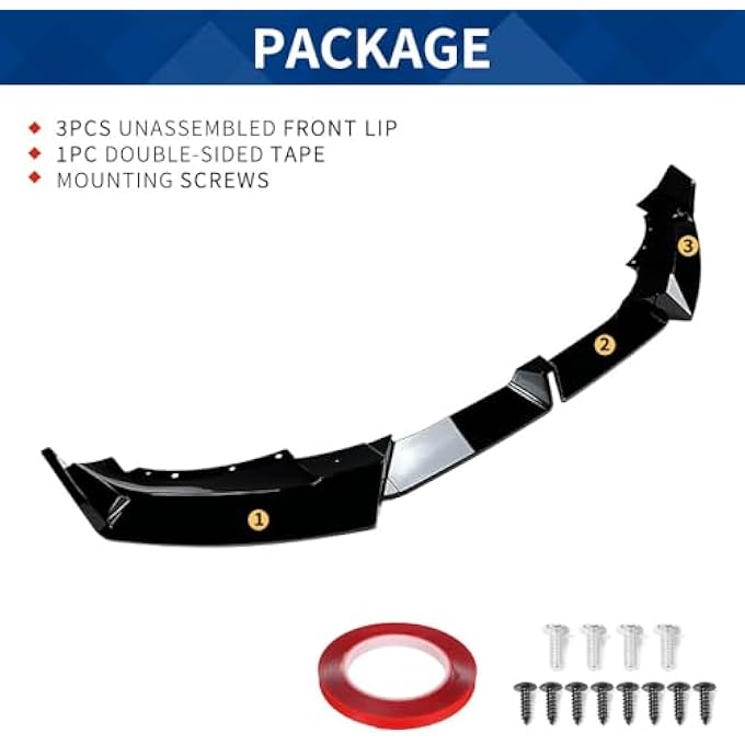 XPHAZZ G06 LCI Front Lip Compatible with BMW 2024 X6 G06 M-Sport Model ABS Gloss Black Bumper Spoiler Air Splitter - Image 4