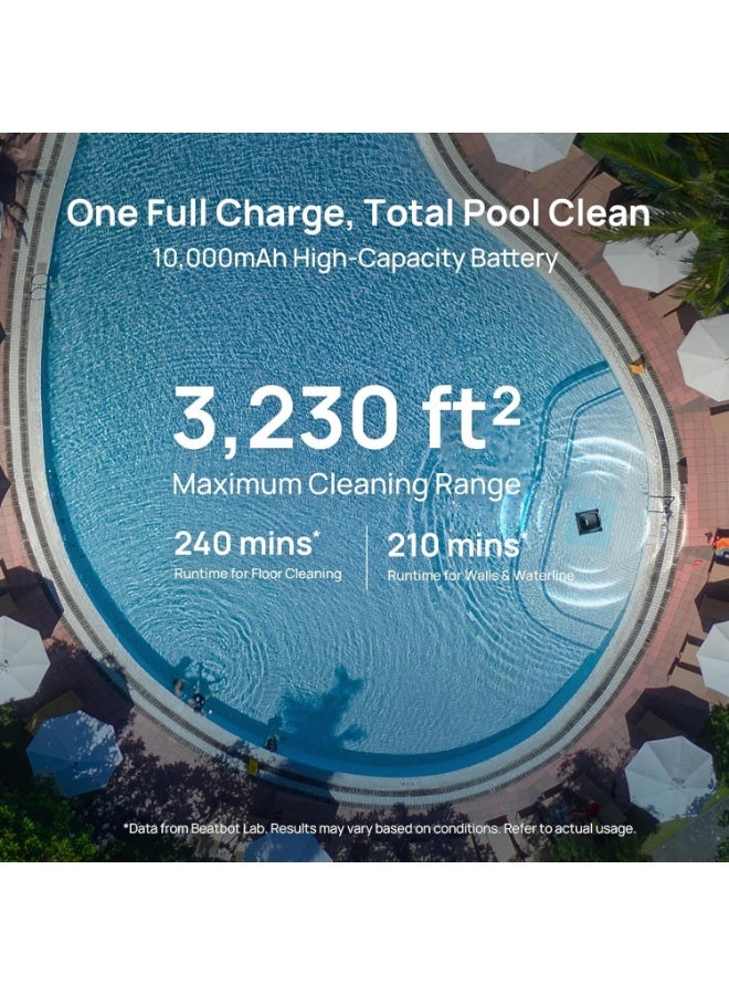 Beatbot (2025 Upgrade) Beatbot AquaSense 2 Cordless Robotic Pool Vacuum Cleaner, Smart Surface Parking, Double-Pass Waterline Scrubbing, Cleans Floor, Walls and Waterline - Sky Blue - Image 4