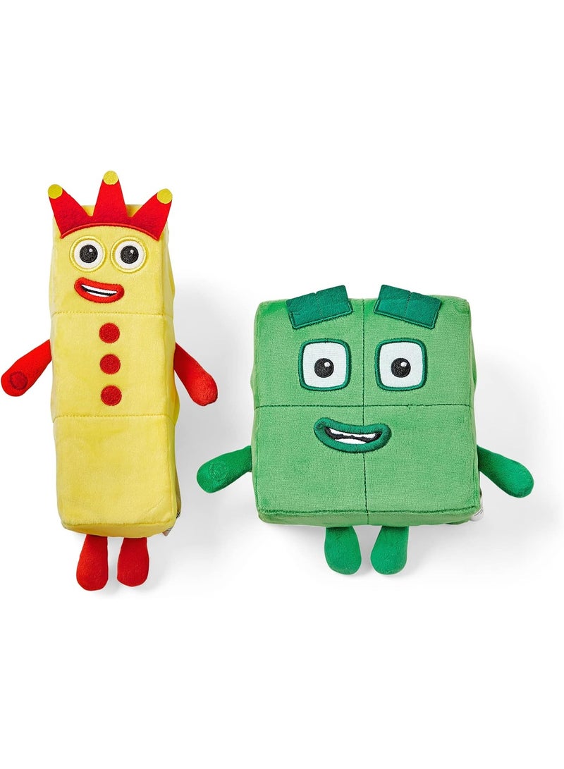 Learning Resources Numberblocks Three And Four Playful Pals 2-Piece Set, Multi-Color Plush for Age 1.5 years - Image 4