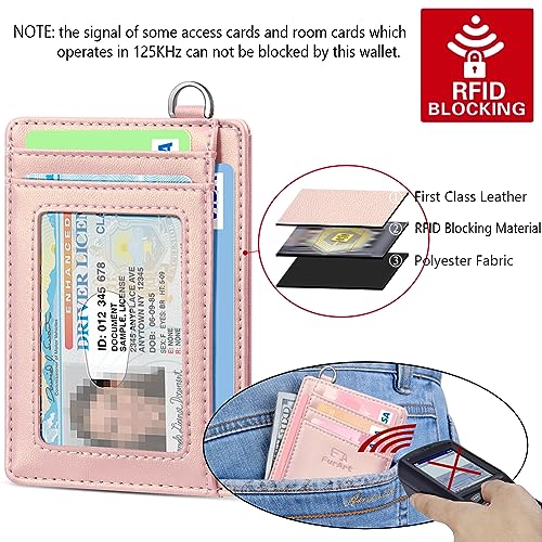 FurArt محفظة فورا آرت النحيفة البسيطة، محافظ جيب أمامية، حجب RFID، حامل بطاقات ائتمان للرجال - وردي - Image 5