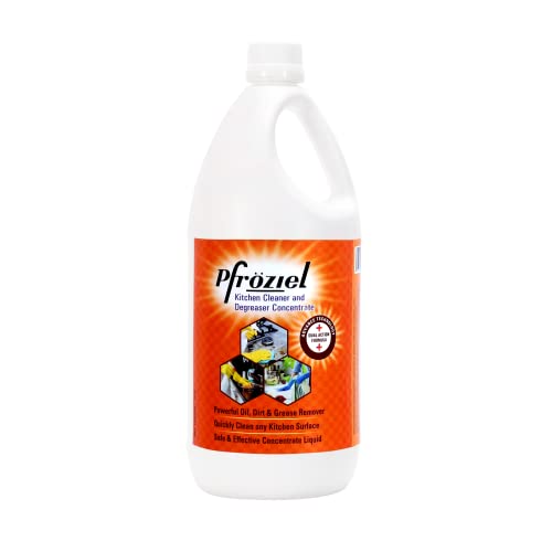 Pfroziel kitchen Cleaner Liquid (1 Liter) I Removes tough grease/oil/stain I Antibacterial I Cleans Kitchen Slabs, tiles, floor, marble I Non Flammable - Image 1