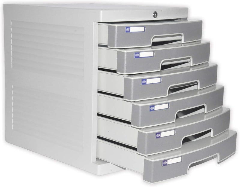 FIS FSOTUS-3K 6 Drawers File Cabinet with Key, Plastic - Image 1