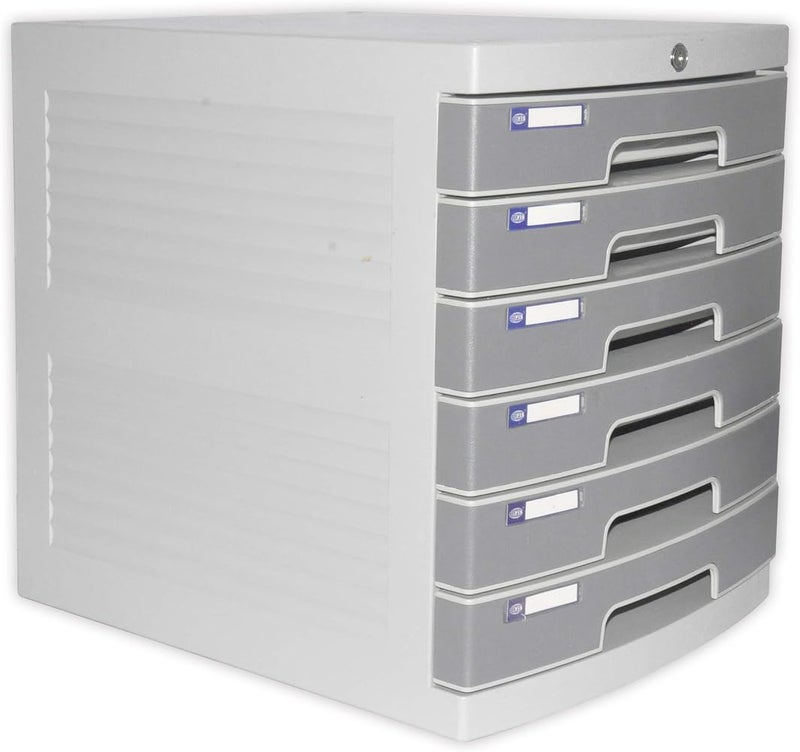 FIS FSOTUS-3K 6 Drawers File Cabinet with Key, Plastic - Image 2