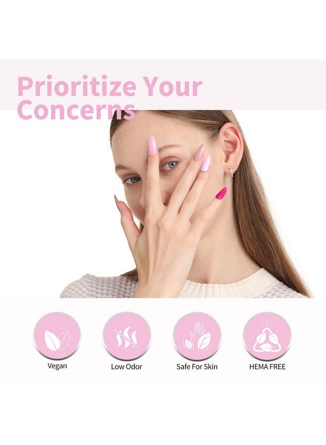 كاني  مجموعة طلاء أظافر جل CANNI 9 مل خالية من الهيما - 6 قطع من جل أظافر وردي فاتح، طلاء أظافر LED قابل للغسل، يمكنكِ صنعه بنفسكِ في المنزل، هدايا صالون للنساء والفتيات - Image 2