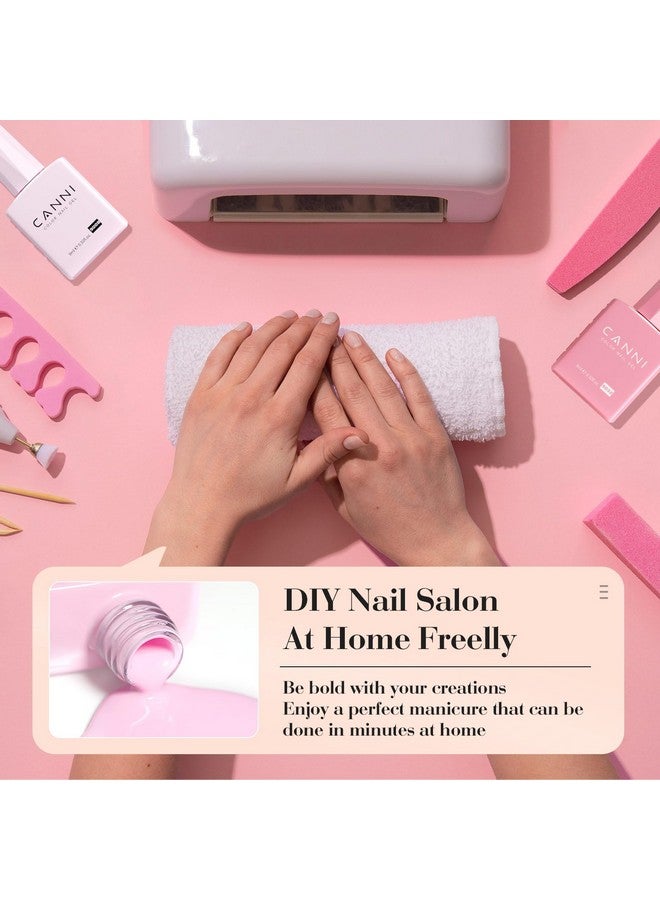 كاني  مجموعة طلاء أظافر جل CANNI 9 مل خالية من الهيما - 6 قطع من جل أظافر وردي فاتح، طلاء أظافر LED قابل للغسل، يمكنكِ صنعه بنفسكِ في المنزل، هدايا صالون للنساء والفتيات - Image 4