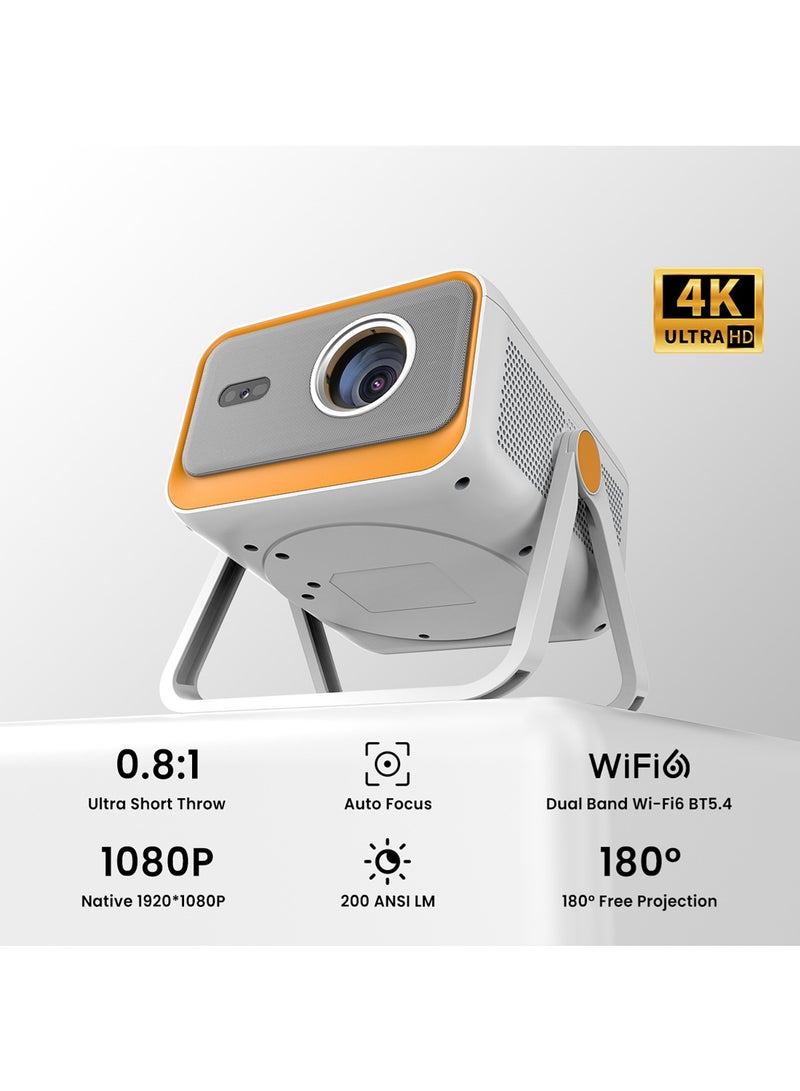 مي فازا بروجيكتور LCD HD - الأصلي 1080P - دعم 4K ، 8K - 200ANSI Lumen - التركيز التلقائي - أندرويد 13 - بروجيكتور فيلم مع واي فاي 5G وبلوتوث - مسرح منزلي متنقل - متوافق مع أندرويد / iOS / ويندوز / عصا التلفزيون / HDMI / USB / وحدة تحكم اللعبة - Image 2