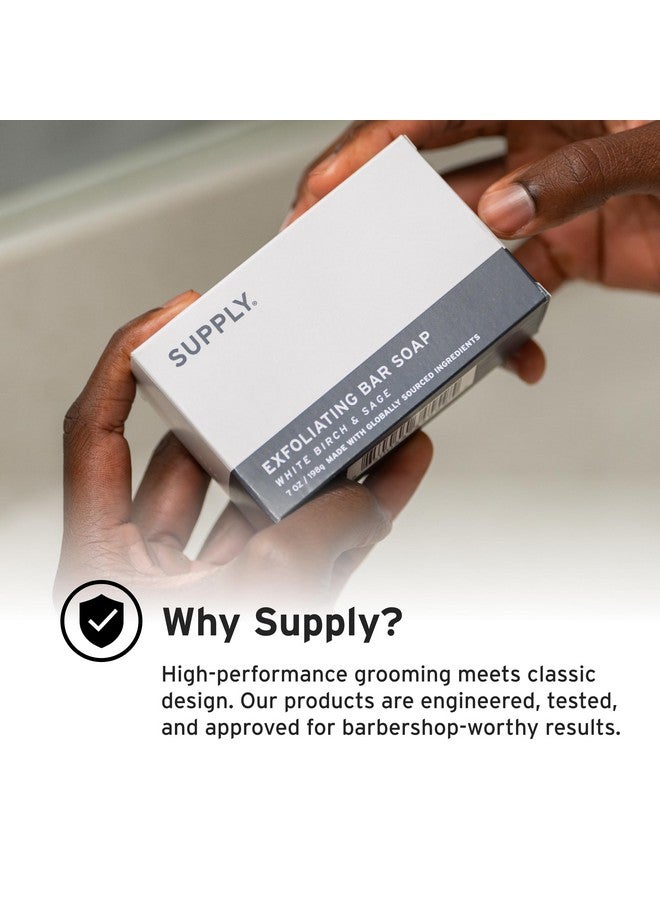 Supply Men’s Exfoliating Bar Soap - Deep Cleansing Bar Soap for Men (White Birch & Sage) - Image 5