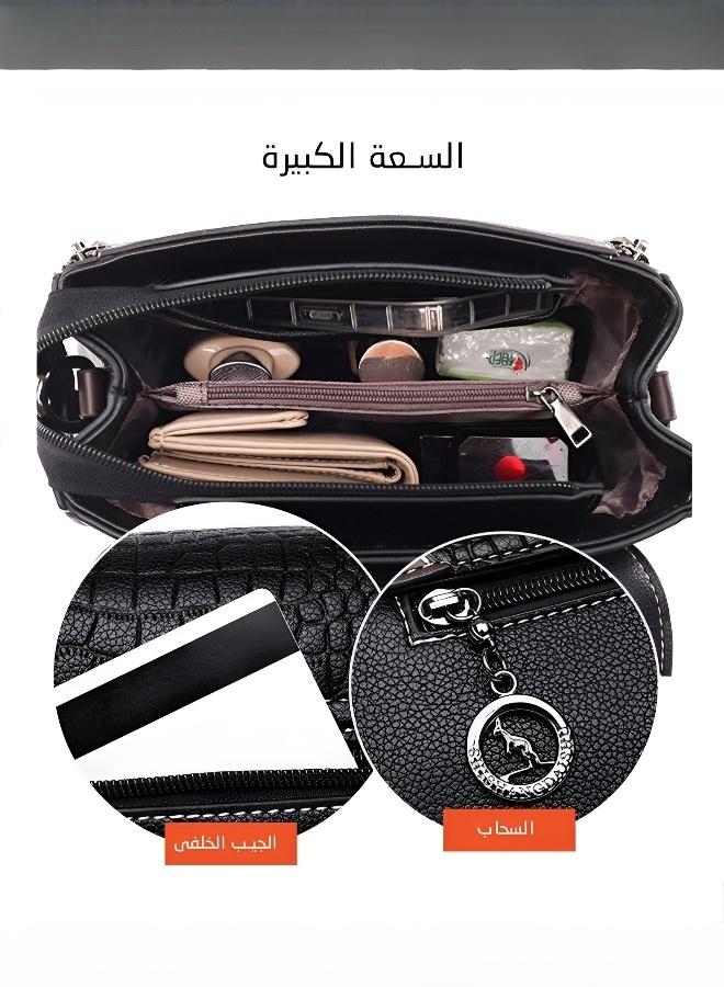 حقيبة نسائية أنيقة بلمسة ناعمة ونقشة مميزة، متعددة الاستخدام (كتف، يد، كروس بودي)، تصميم راقٍ للاستخدام اليومي والحفلات - Image 4