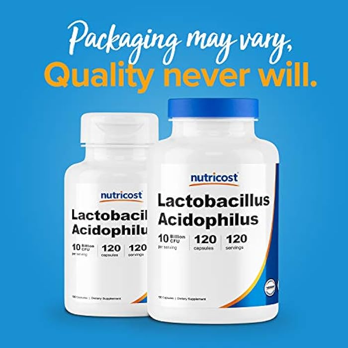Nutricost Lactobacillus Acidophilus 10 Billion CFU, 120 Vegetarian Capsules - Image 4