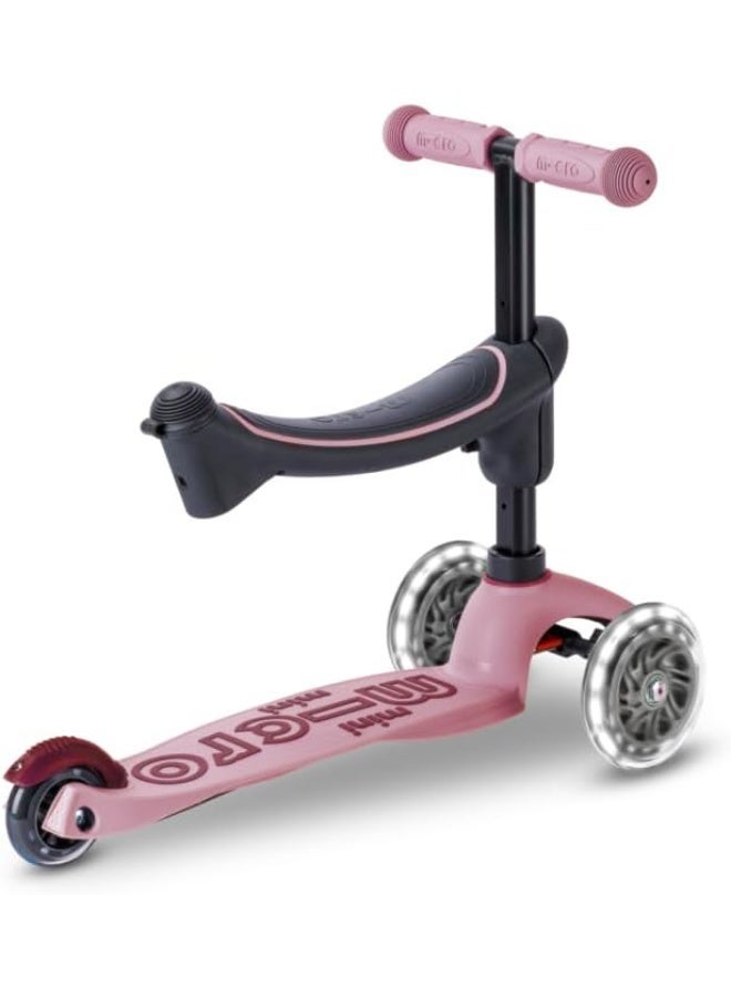 Micro Mini Micro Deluxe Rock & Go LED Dusty Rose | Deluxe Rock Scooter for Kids | Kids Scooter Deluxe Rock | Rock & Go LED Scooter - Image 3