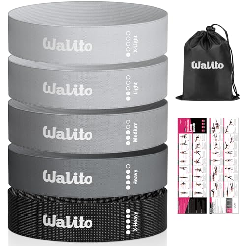 WALITO Fabric Resistance Bands for Working Out - Booty Bands for Legs -Glutes Training for Women and Men - Exercise Bands for Squats, Yoga, Physical Therapy -Home Gym Fitness - Image 1