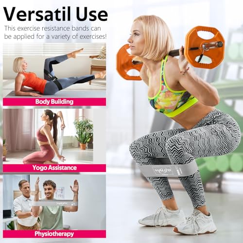 WALITO Fabric Resistance Bands for Working Out - Booty Bands for Legs -Glutes Training for Women and Men - Exercise Bands for Squats, Yoga, Physical Therapy -Home Gym Fitness - Image 5