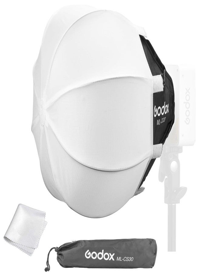 جودوكس صندوق إضاءة ناعم Godox ML100Bi، فانوس قابل للطي ML-CS30، صندوق إضاءة ناعم قابل للتركيب 30 × سم، متوافق مع ML100R، ML60Iibi، ML60Bi، ML60، ML30Bi، ML30 - Image 1