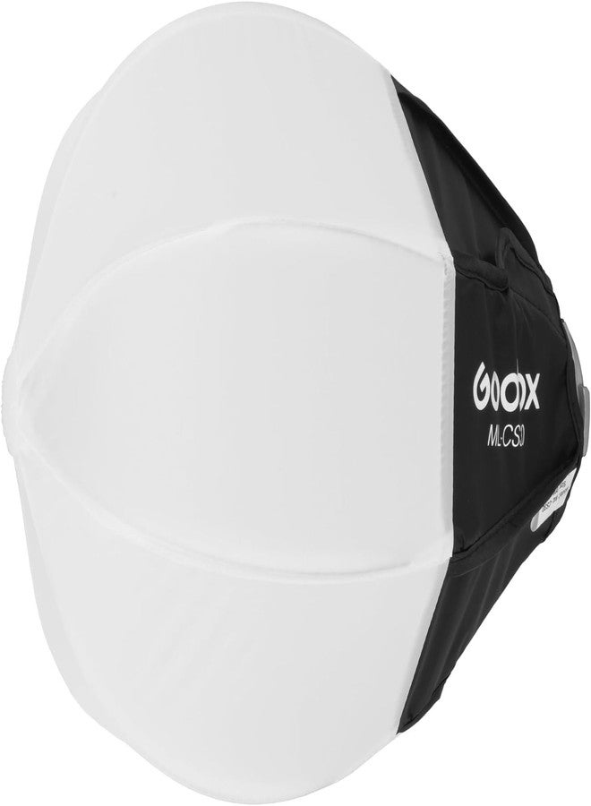 جودوكس صندوق إضاءة ناعم Godox ML100Bi، فانوس قابل للطي ML-CS30، صندوق إضاءة ناعم قابل للتركيب 30 × سم، متوافق مع ML100R، ML60Iibi، ML60Bi، ML60، ML30Bi، ML30 - Image 4