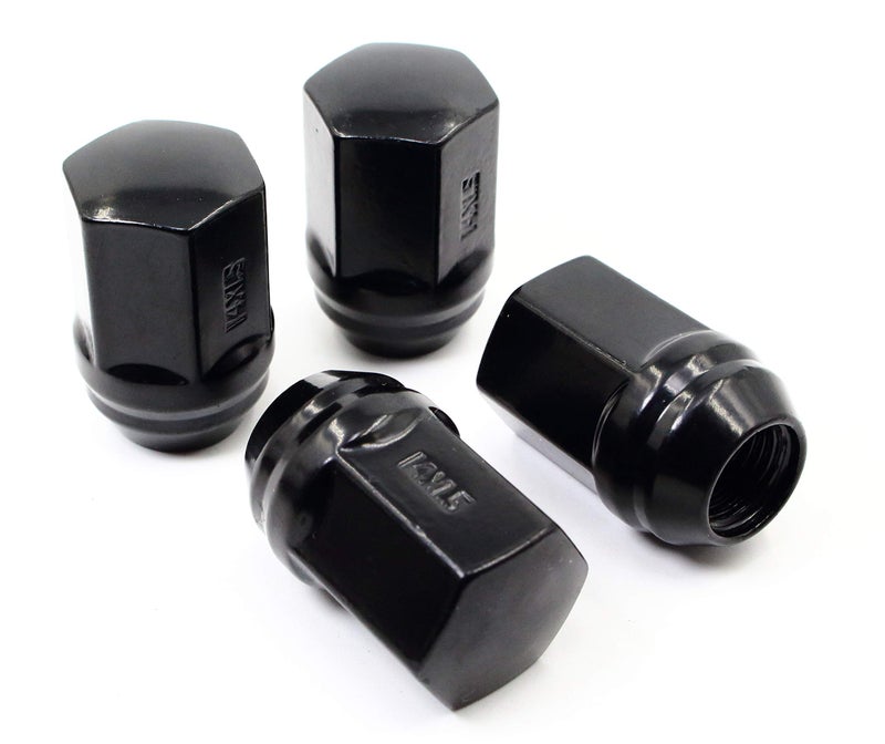 Set of 20 Veritek 14x15mm Gloss Black 78 22mm Hex Duplex Acorn OEM Style 146 Inch Lug Nuts for Factory Wheels