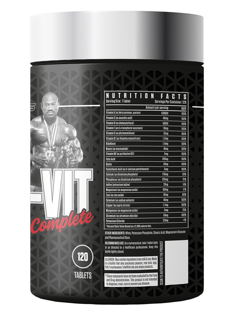 DEXTER JACKSON Black Series Multivitamin - 22 Essential Vitamins & Minerals, 500 mg CLA, 120 Tablets  - Image 3