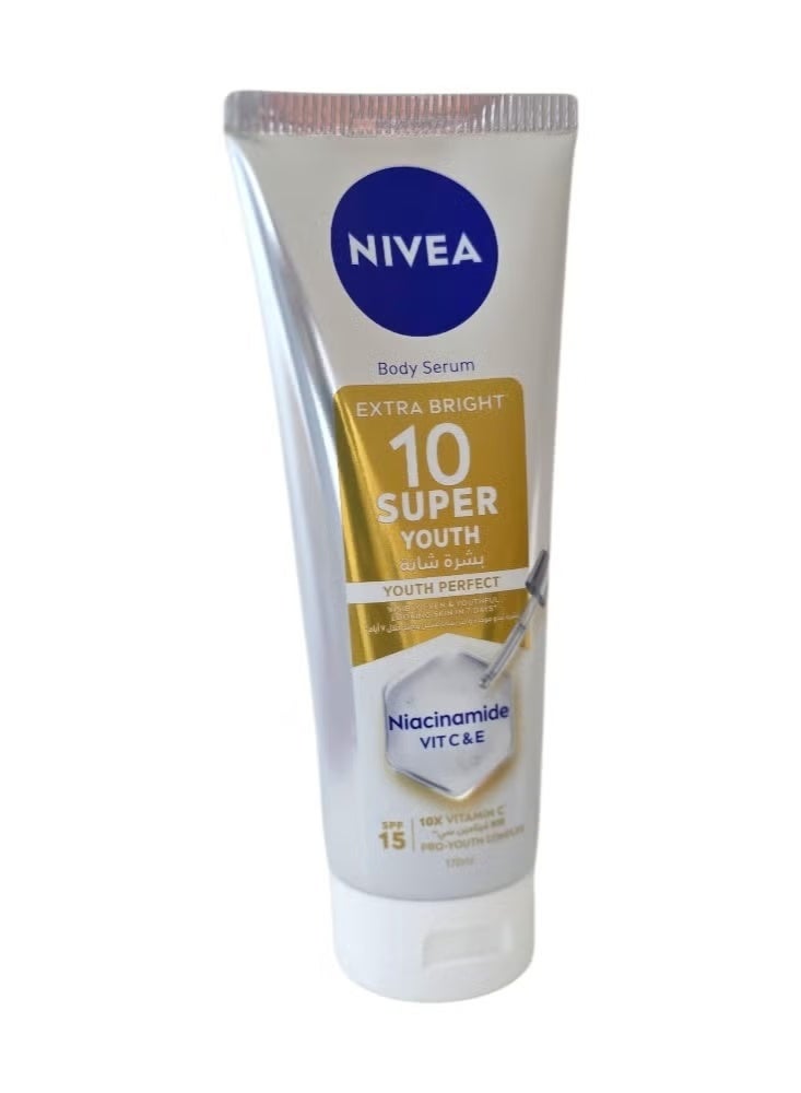 Nivea Ultra-Radiant Body Serum, enriched with niacinamide and vitamins C and E, 170 ml - Image 1