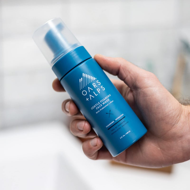 Oars + Alps Gentle Foaming Face Wash and Moisturizer, Dermatologist Tested Skin Care Infused with Prebiotics and Aloe, 5 Fl Oz - Image 3