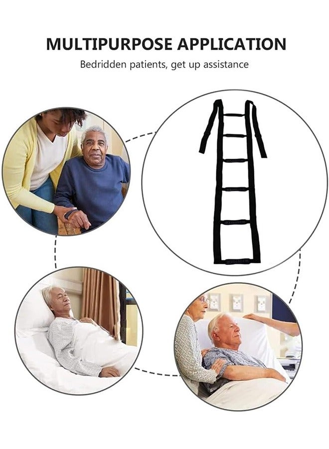 Bed Ladder Assist Pull Up Assist Device With Handle Strap Rope Ladder Caddie Helper Sitting Sit Up Hoist For Elderly Senior Injury Recovery Patient Pregnant Handicap Padded Hand Grip - Image 5