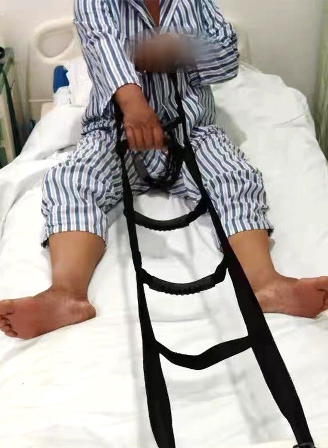 Bed Ladder Assist Pull Up Assist Device With Handle Strap Rope Ladder Caddie Helper Sitting Sit Up Hoist For Elderly Senior Injury Recovery Patient Pregnant Handicap Padded Hand Grip - Image 1