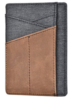 Minimalist Mens Wallet Rfid Front Pocket Wallet Secure Thin Credit Card Holder (A5 Waterproof Leather Coffee)