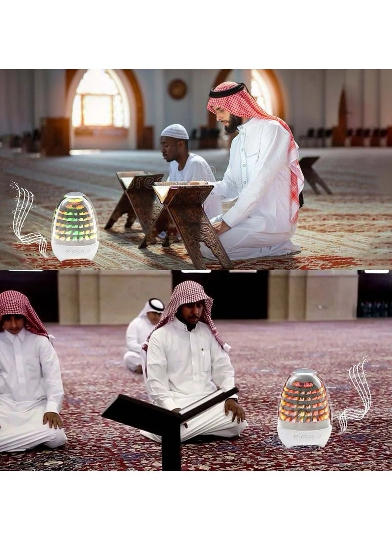 إيكوانتو مكبر صوت القرآن للأطفال قابل للتحكم عبر اللمس/التطبيق/الريموت مع عرض ثلاثي الأبعاد لأسماء الله ومصباح ليلي بتقنية البلوتوث - تشغيل صوت القرآن عالي الجودة - القرآن بالعربية و16 تلاوة و16 ترجمة - Image 4