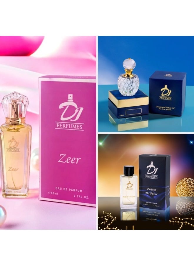 DJ Perfumes Special Collection Set of 3pcs Zeer and Parfum Du Fatur 100ml each and Elixir Oil 6ml  - Image 5