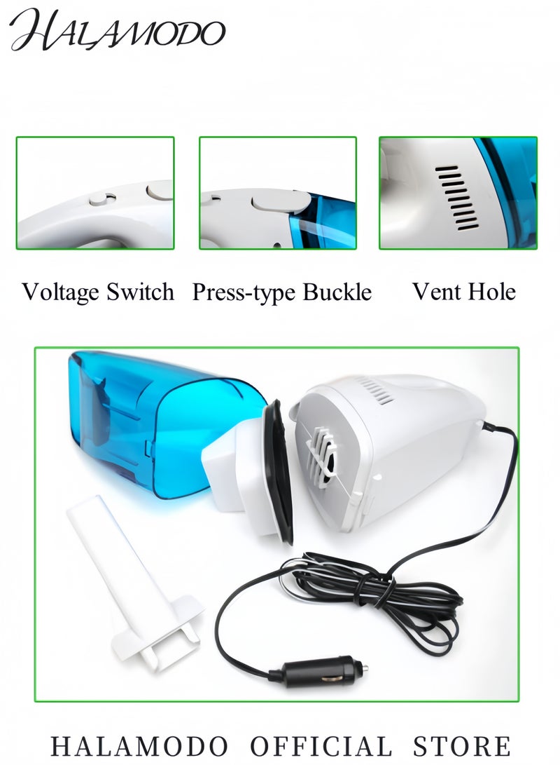 مكنسة يدوية لاسلكية للسيارة، قابلة لإعادة الشحن، شفط قوي، مكنسة يدوية صغيرة محمولة للمنزل والمكتب. - Image 2