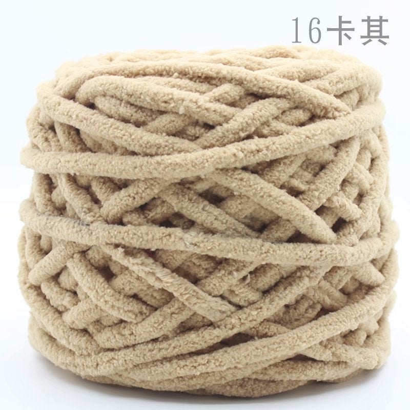 Chunky Knit Yarn for DIY Crafts Scarves Coffee 17 - Image 2